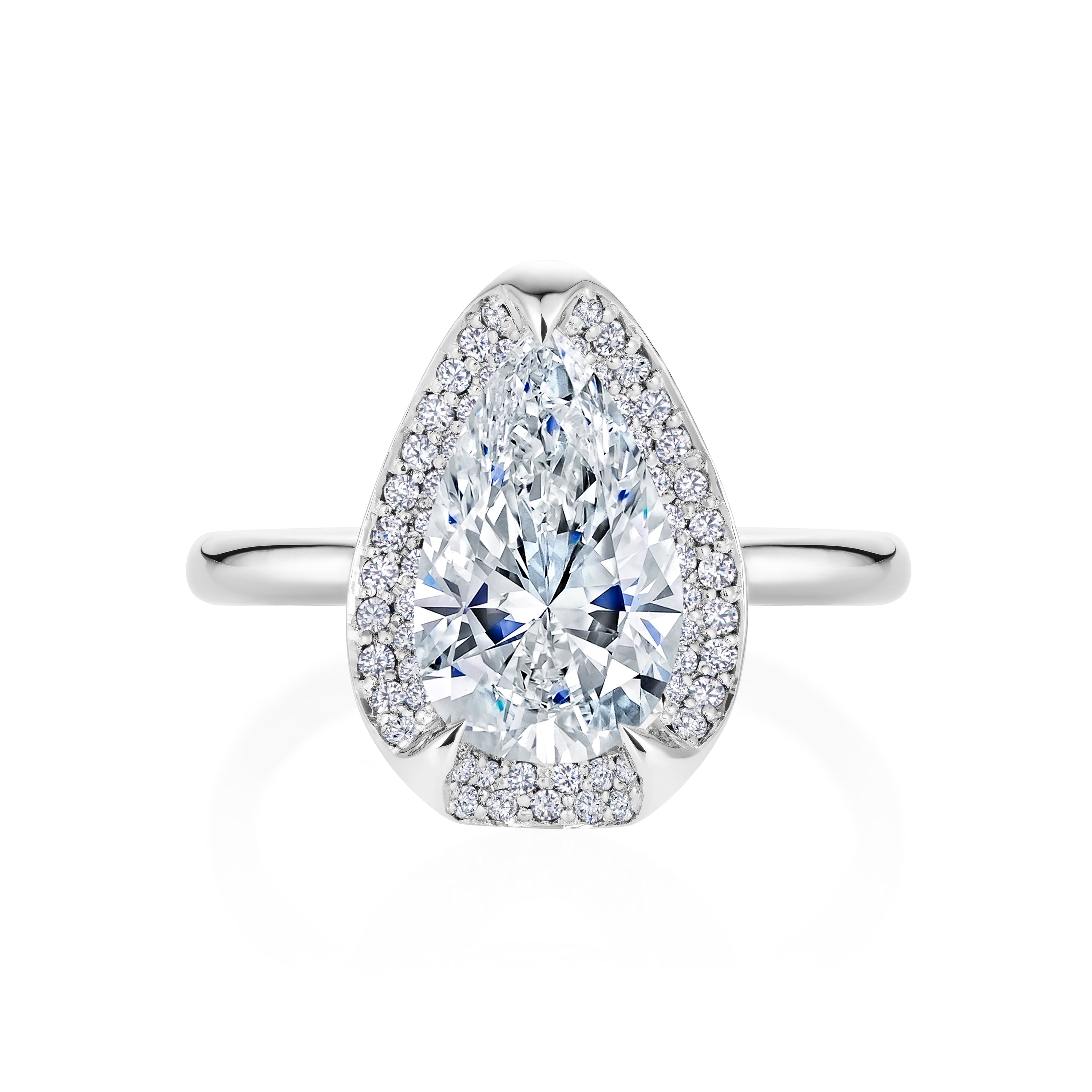 Pear Shape Diamond Engagement Ring | Fleur De Lys image 0