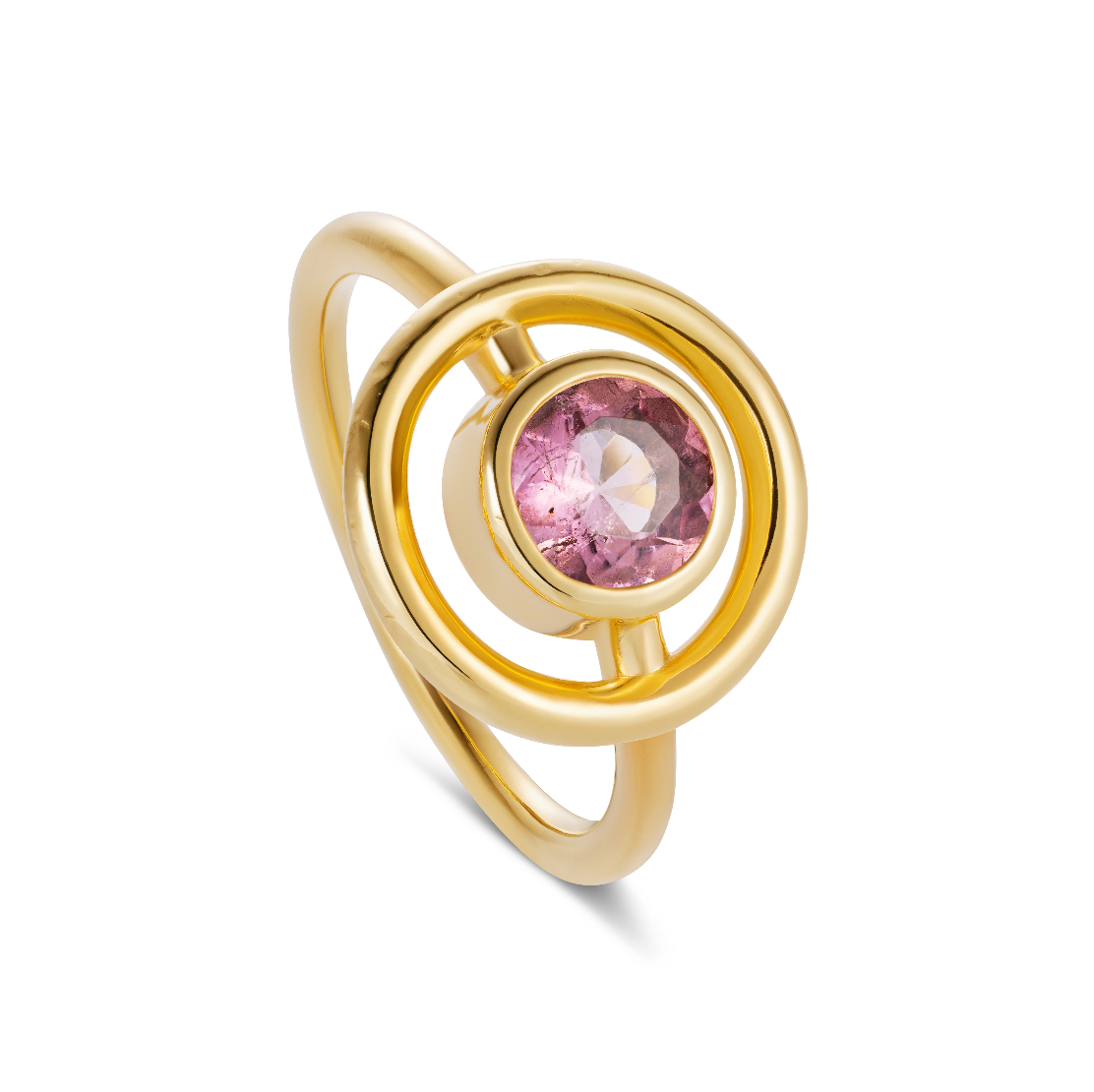 1 ct Pink Tourmaline Cocktail Ring