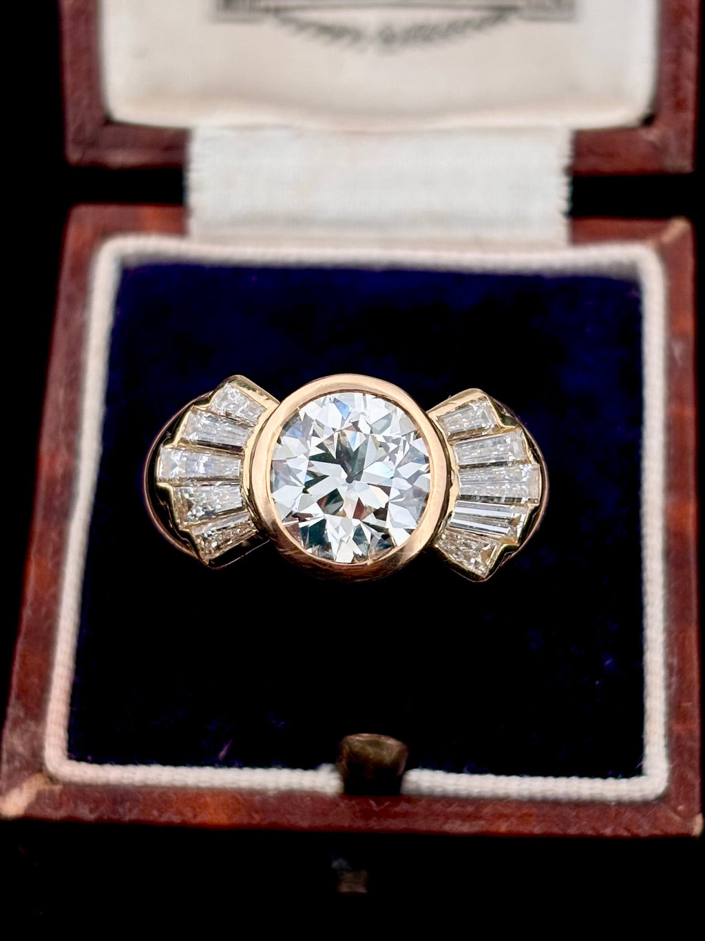 2.14ct Old European Diamond "Bow-Tie" Engagement Ring