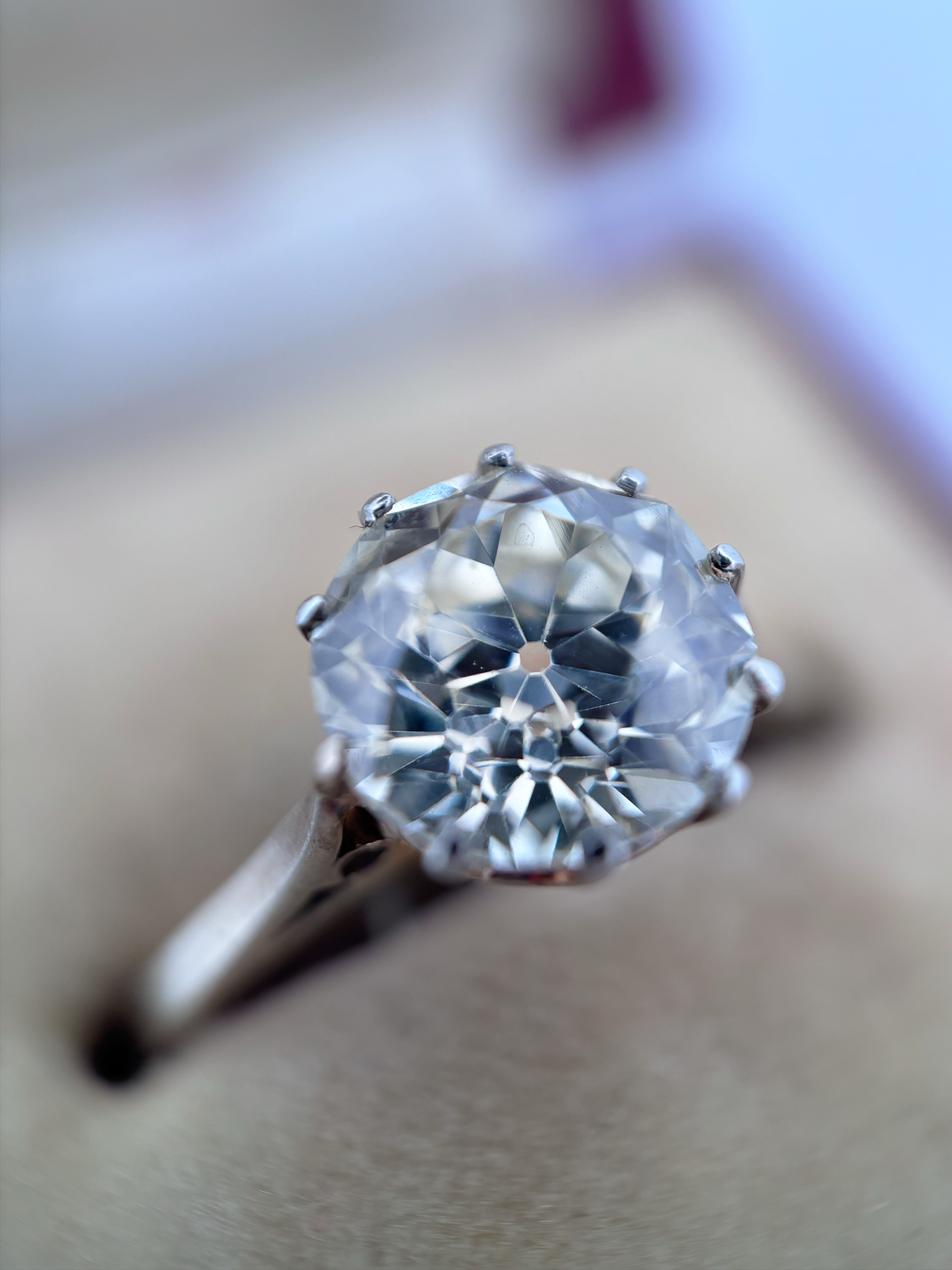 2.1ct Old Cut Diamond Solitaire Ring