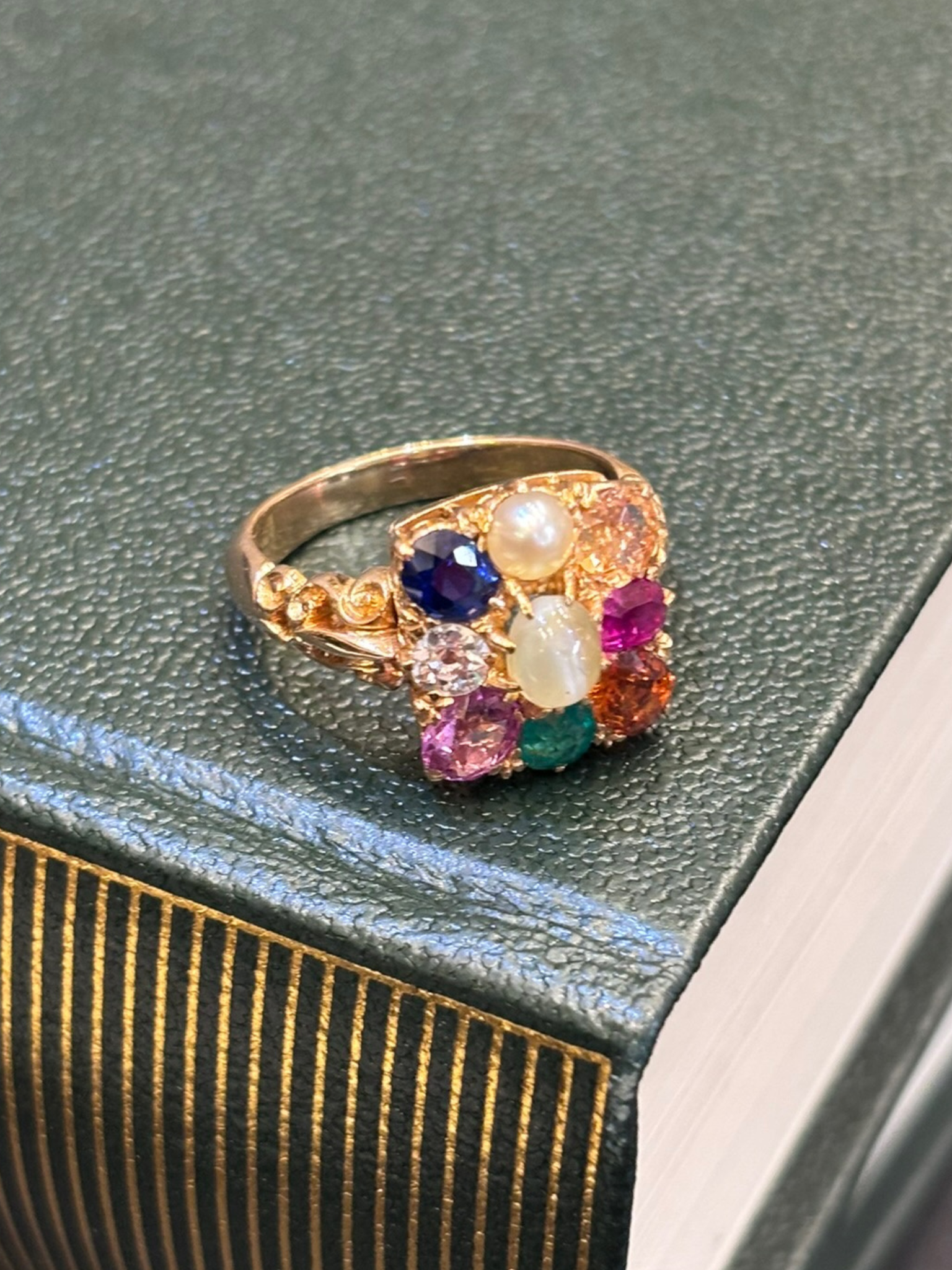RARE Acrostic Ring Multi-Gemstone Ring