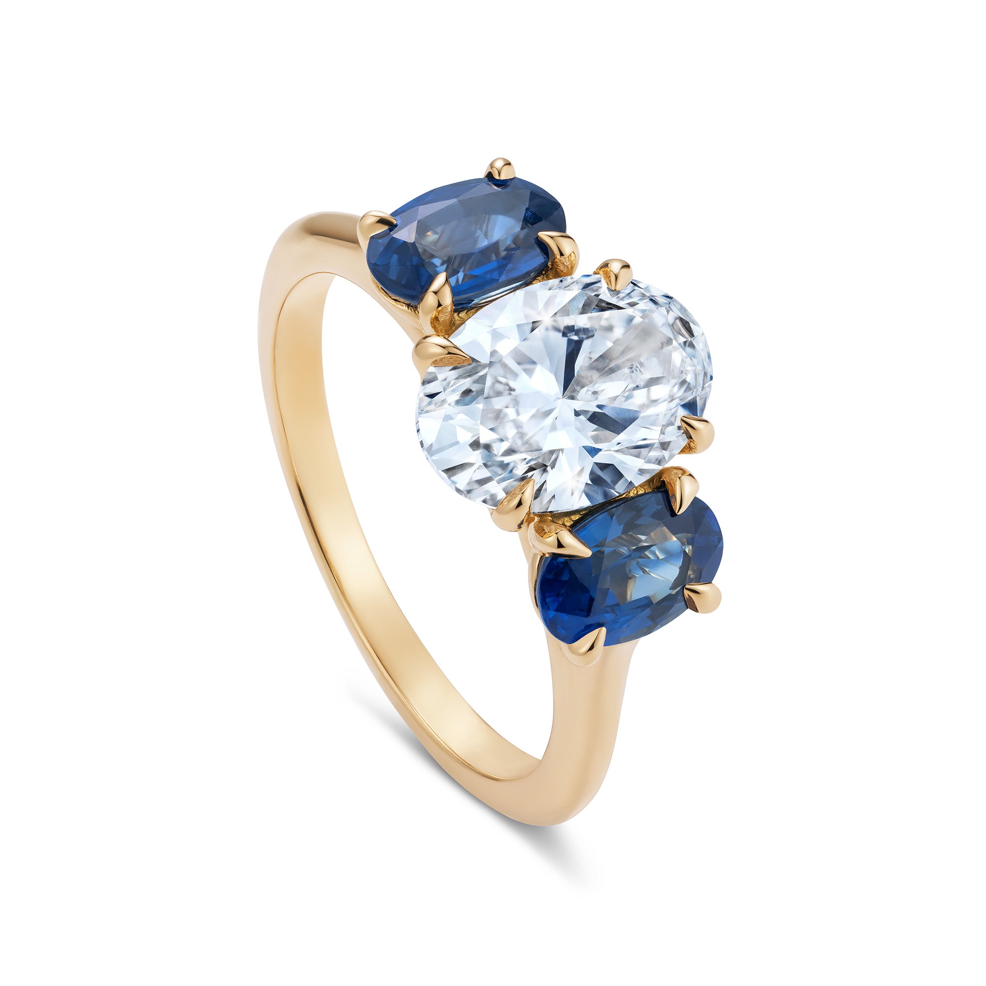 Diamond and Sapphire Engagement Ring image 0