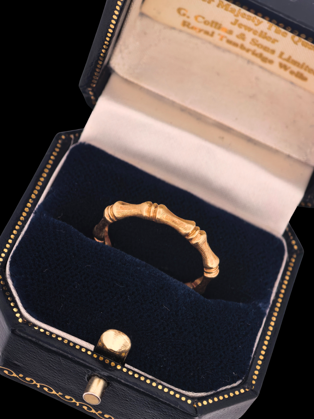 Bamboo Textured Ring 18ct Gold