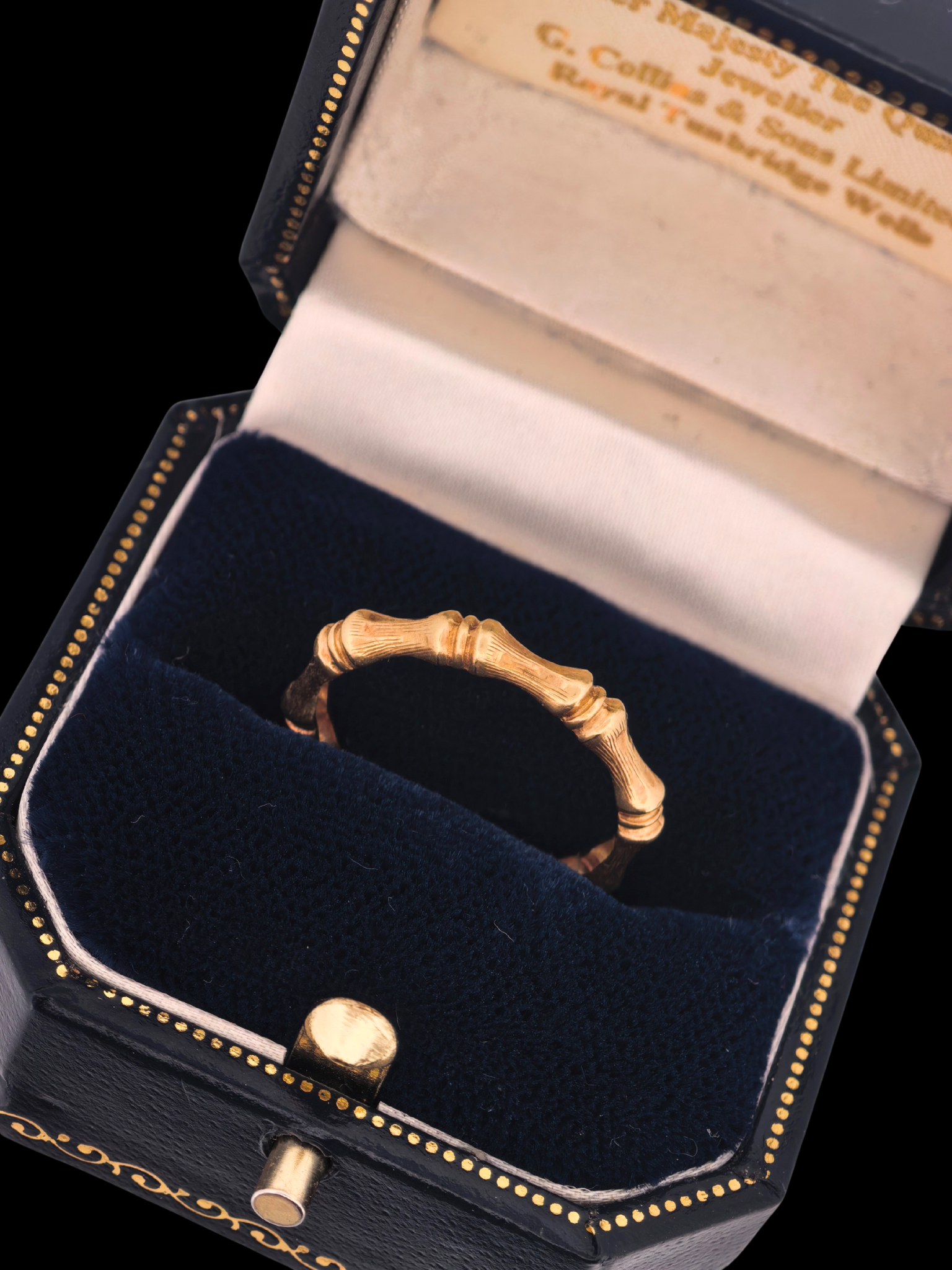 Bamboo Textured Ring 18ct Gold