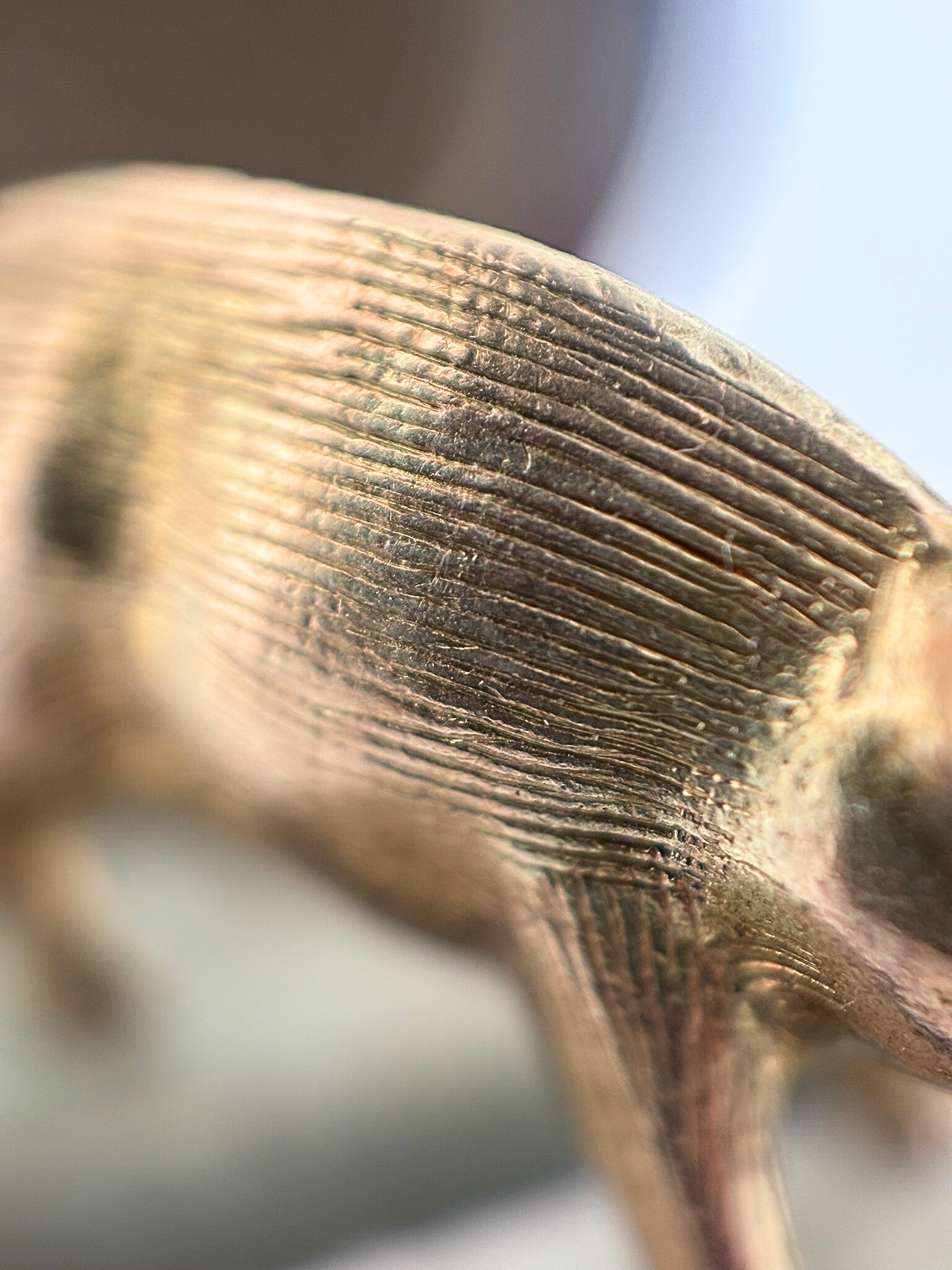 Gold Pig Charm 9ct with Ruby Eyes