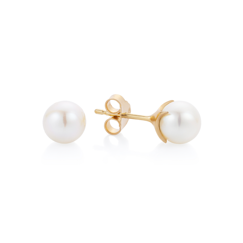 6mm Round Pearl Earring studs