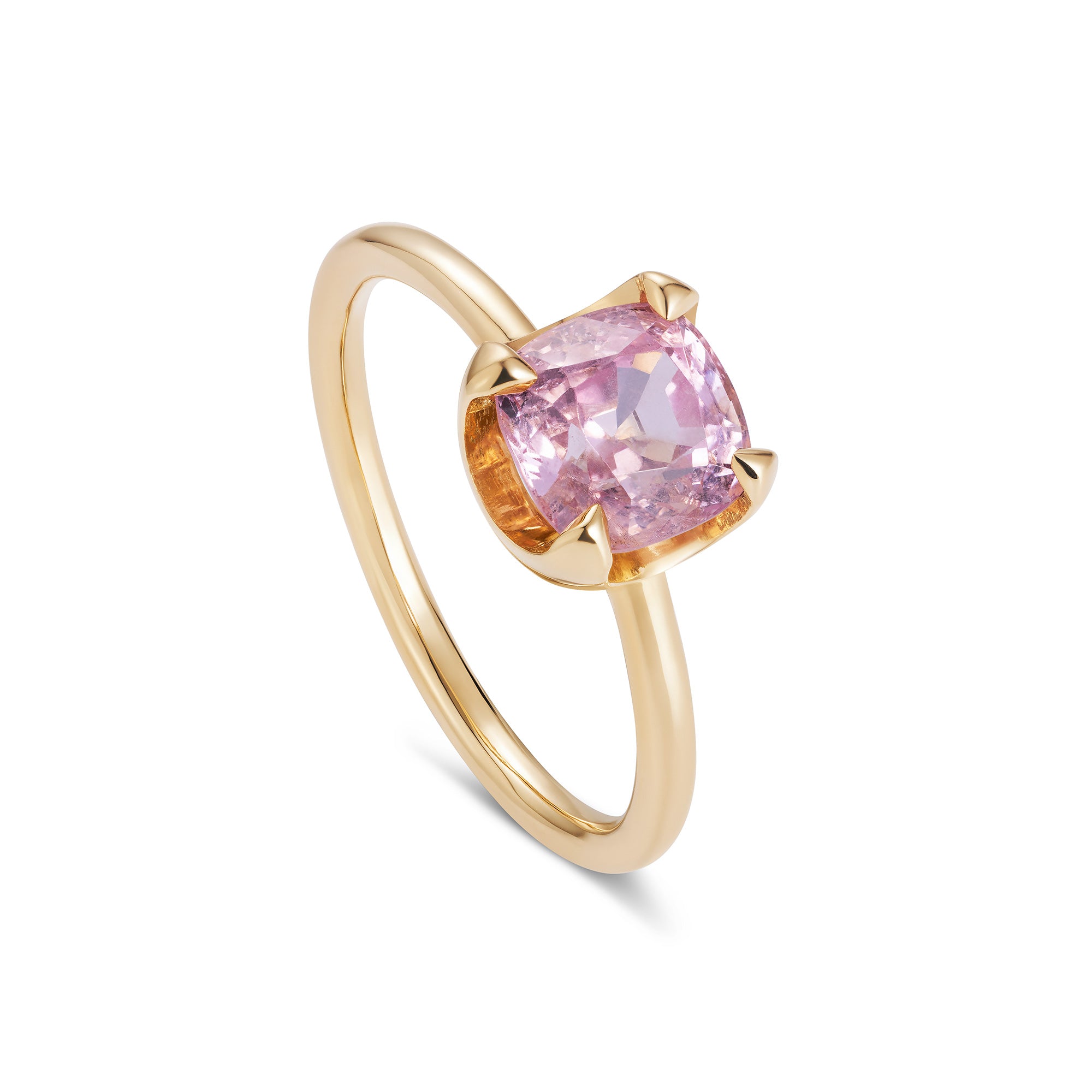 Pink Solitaire Engagement Ring | Fleur De Lys image 0