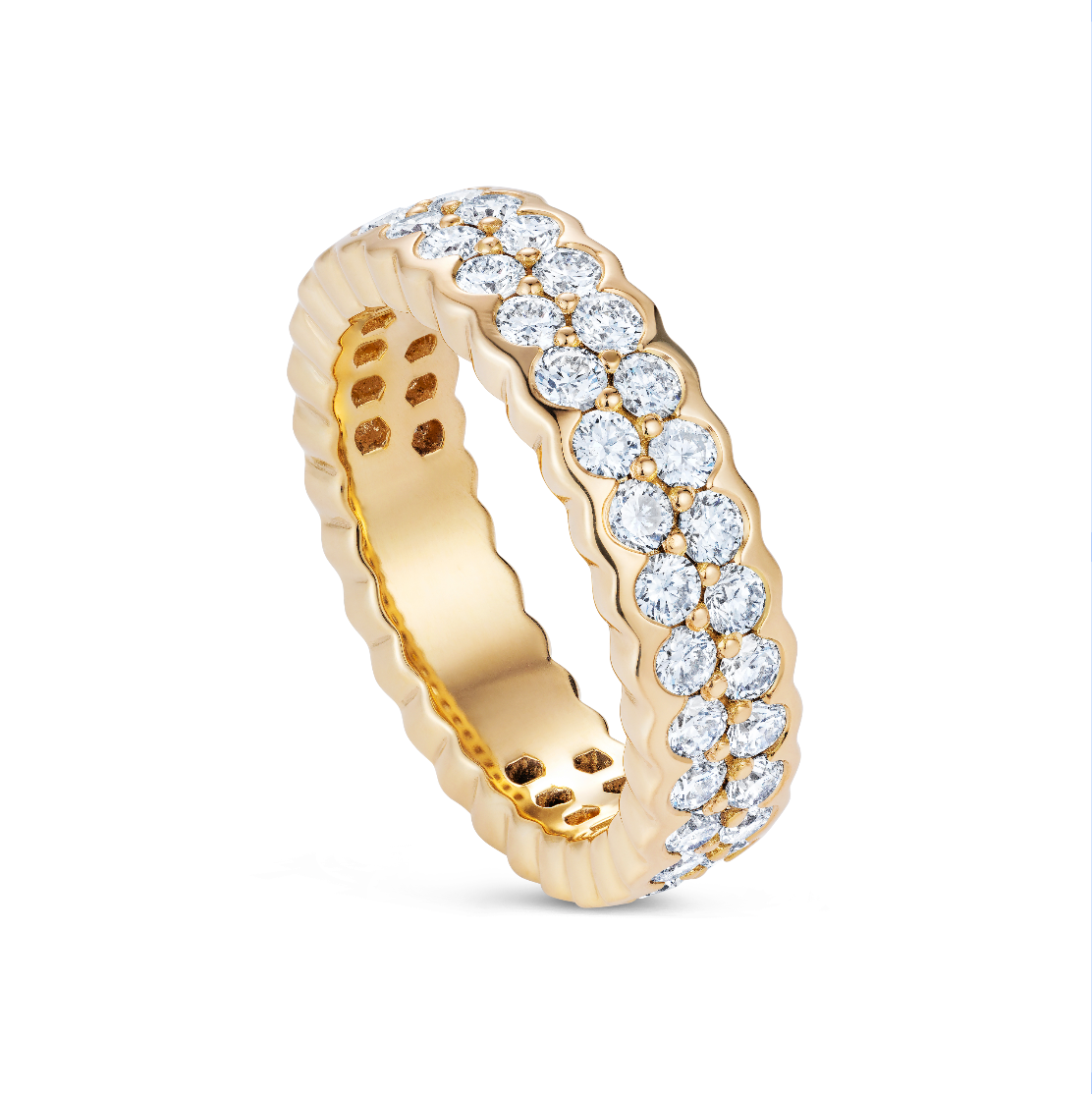 Aurora double diamond ring