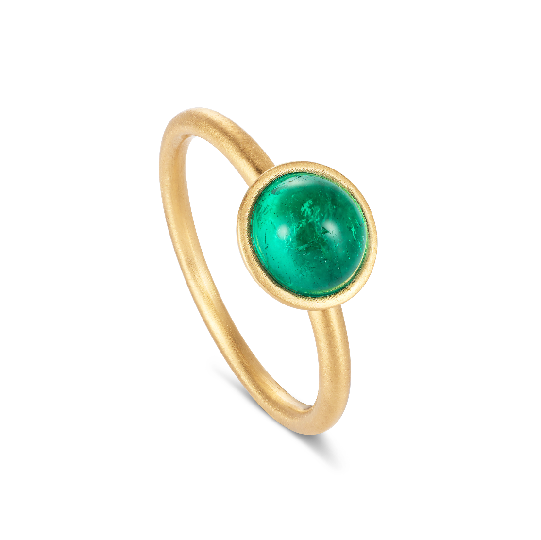 Colombian Emerald Cabochon Ring