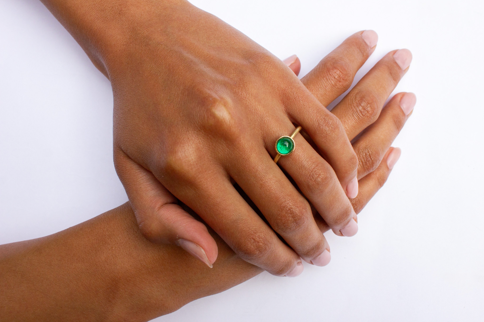 Colombian Emerald Cabochon Ring