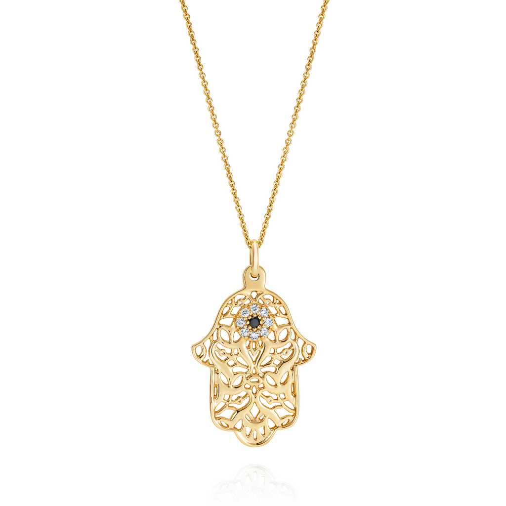 Hand of Fatima Evil Eye Diamond pendant