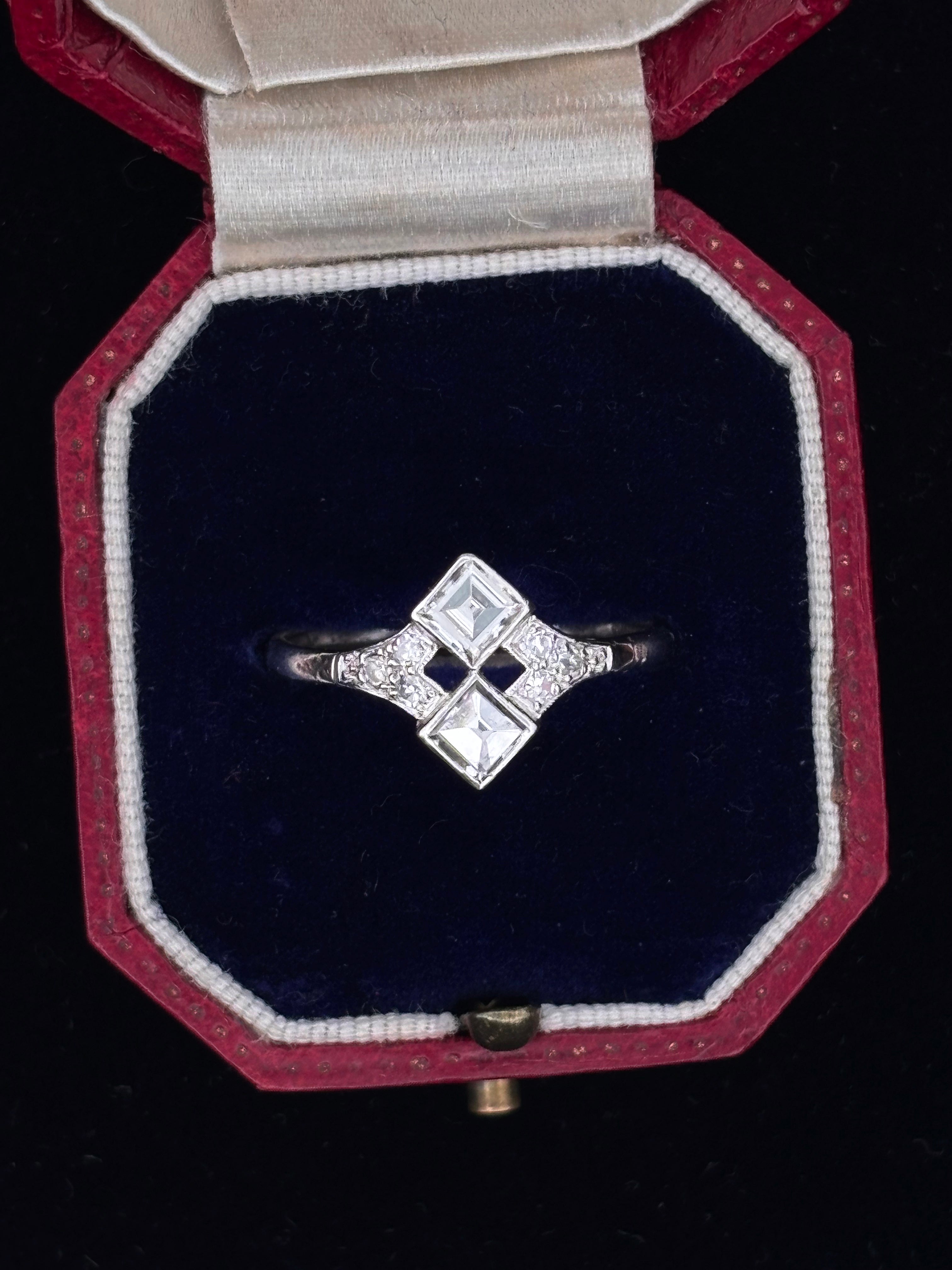 Art Deco Platinum and Diamond Ring