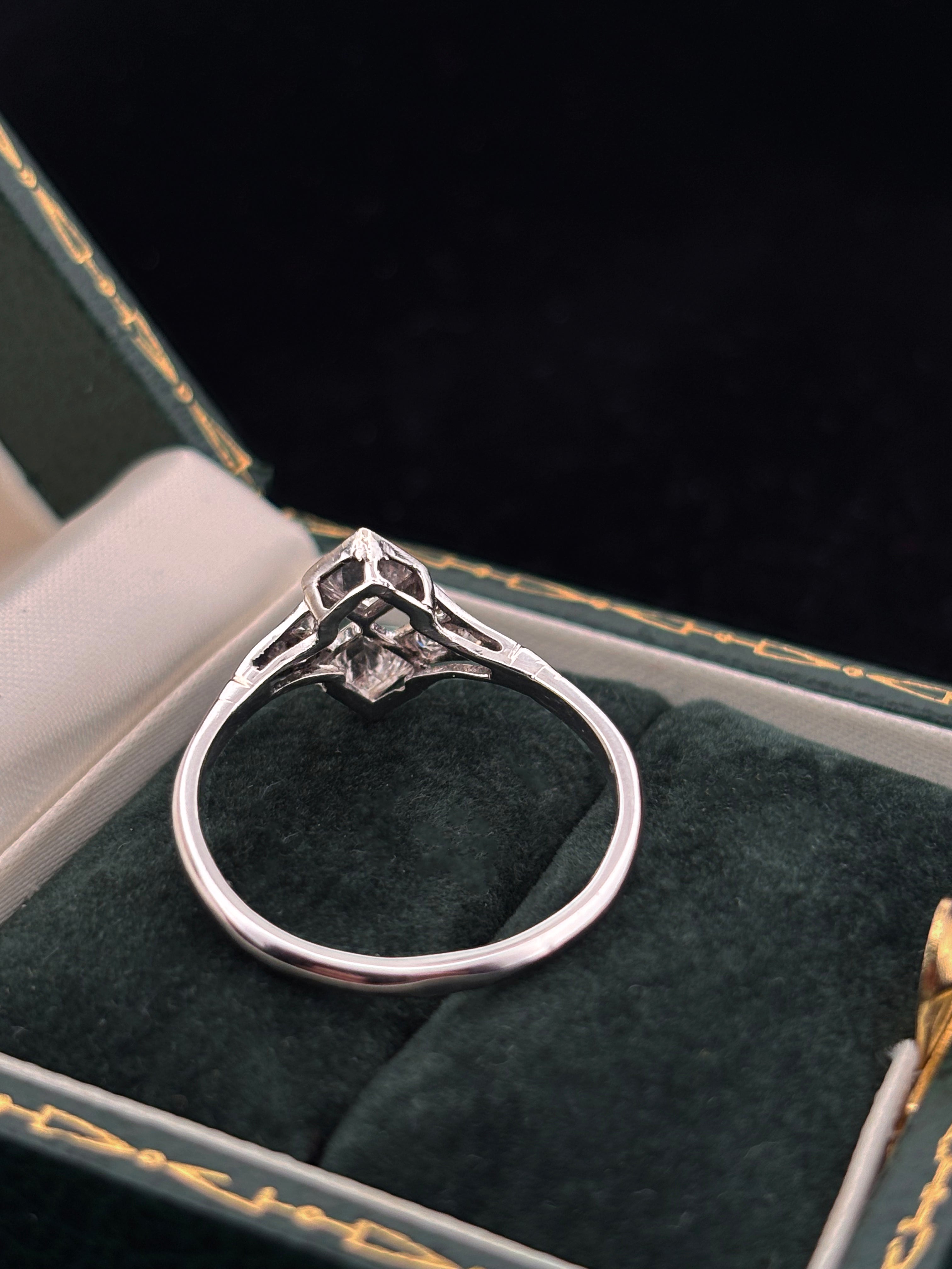 Art Deco Platinum and Diamond Ring