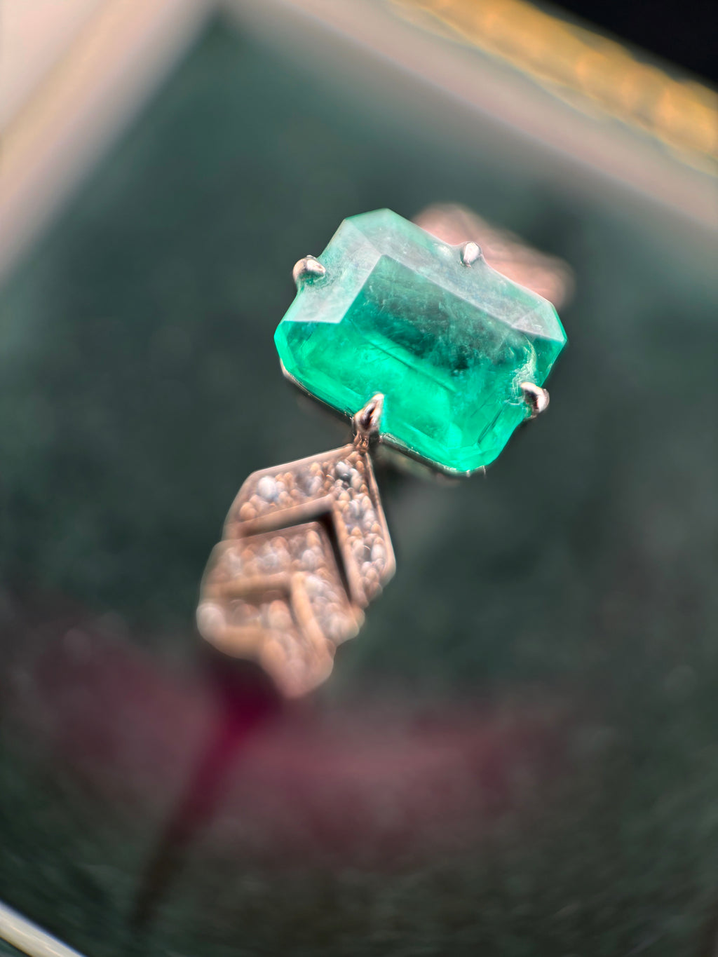 1.17ct Emerald & Diamond Ring