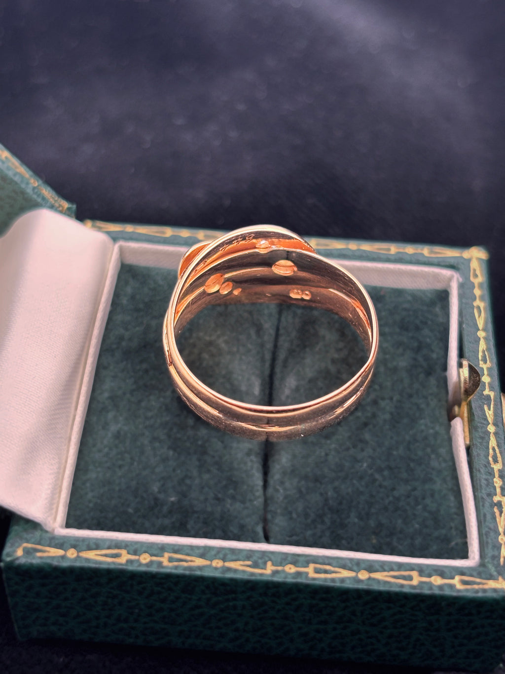 Double Snake Diamond Ring Edwardian 18ct gold