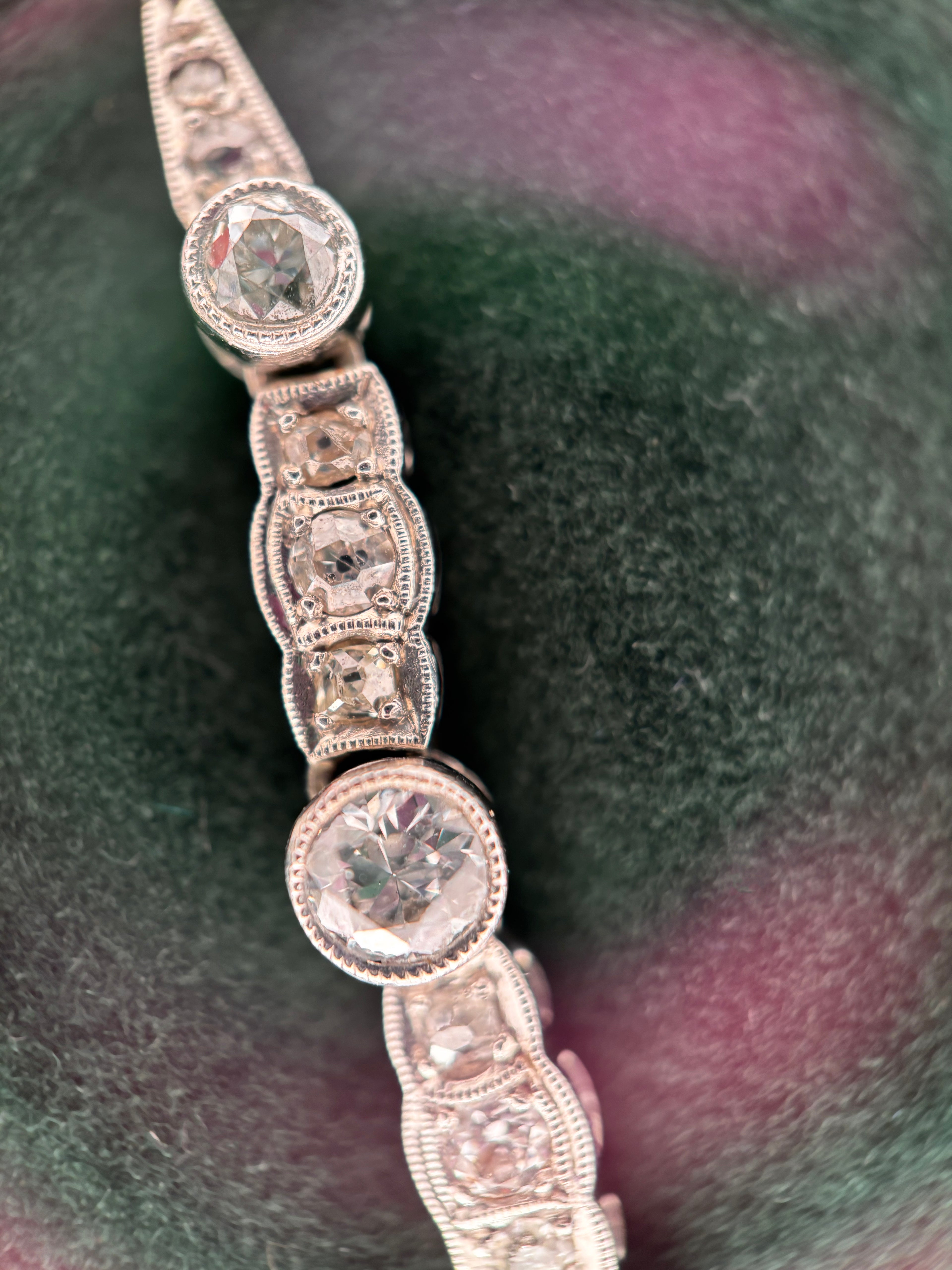 Antique Art Deco Platinum and Diamond Drop Earrings