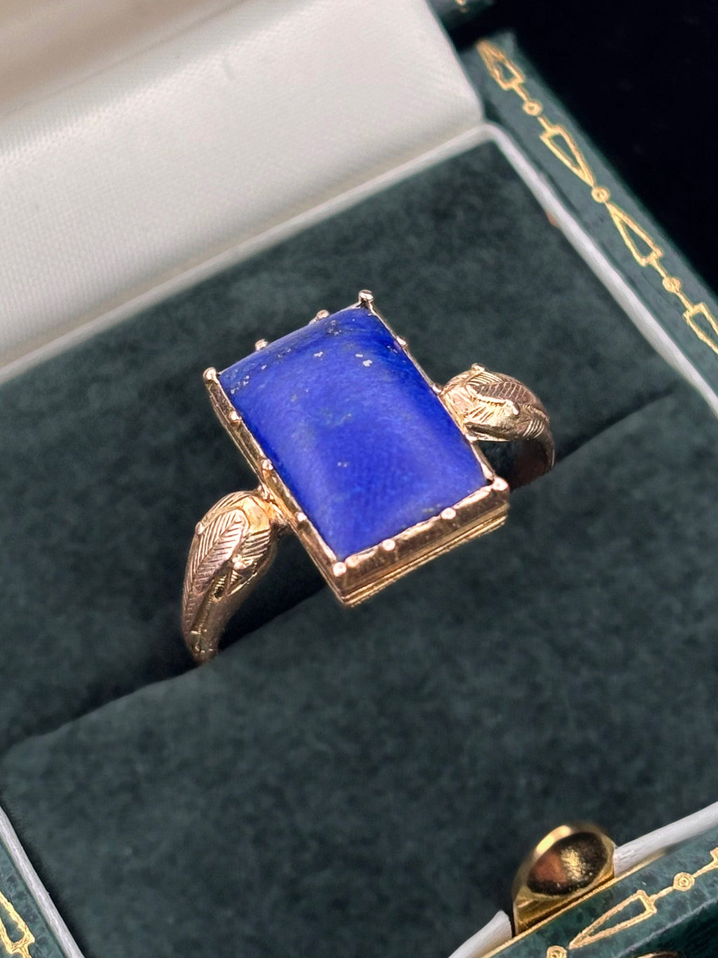 Georgian Lapis Lazuli and Snake 'Poison' Mourning Ring