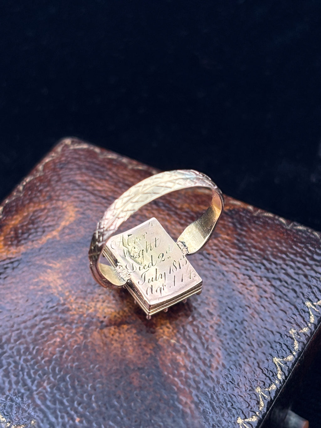 Georgian Lapis Lazuli and Snake 'Poison' Mourning Ring