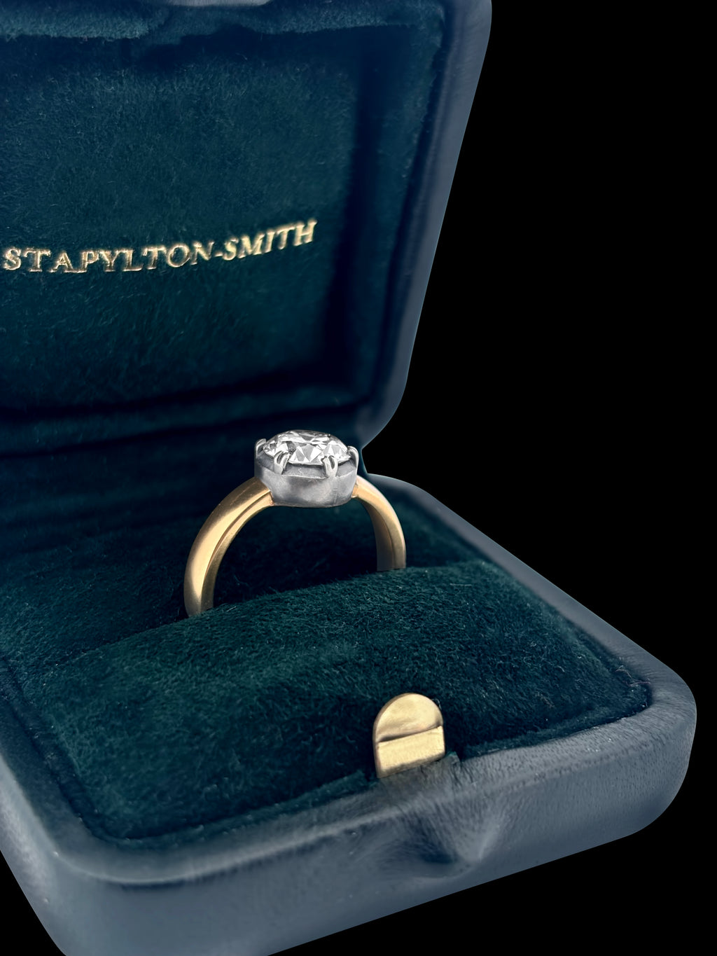 Antique 1.61ct Diamond Georgian Cut-Down Solitaire Ring