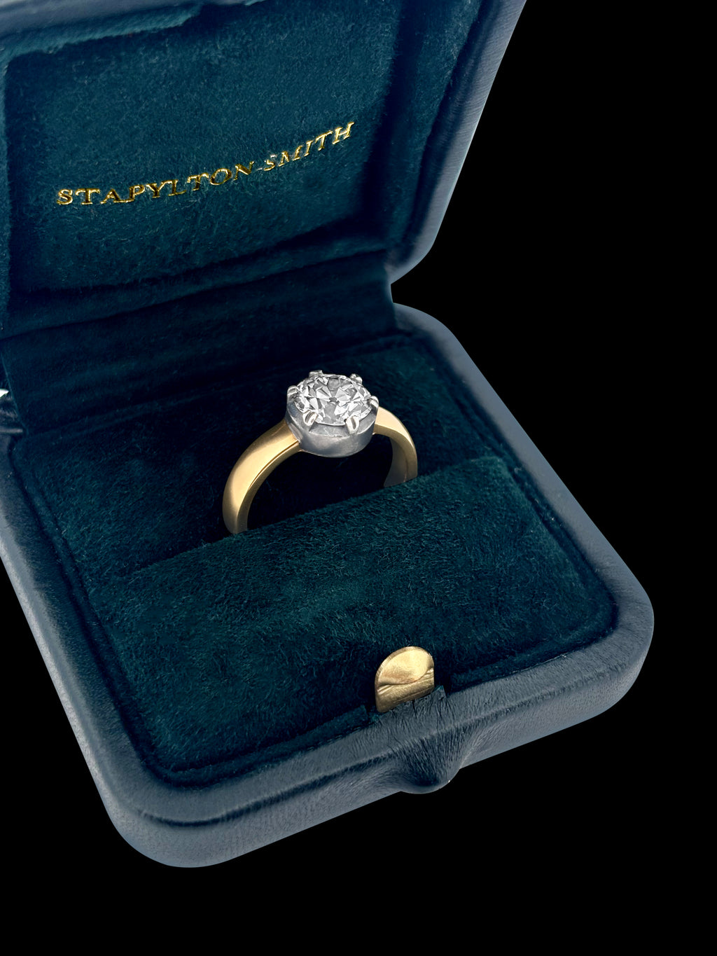 Antique 1.61ct Diamond Georgian Cut-Down Solitaire Ring