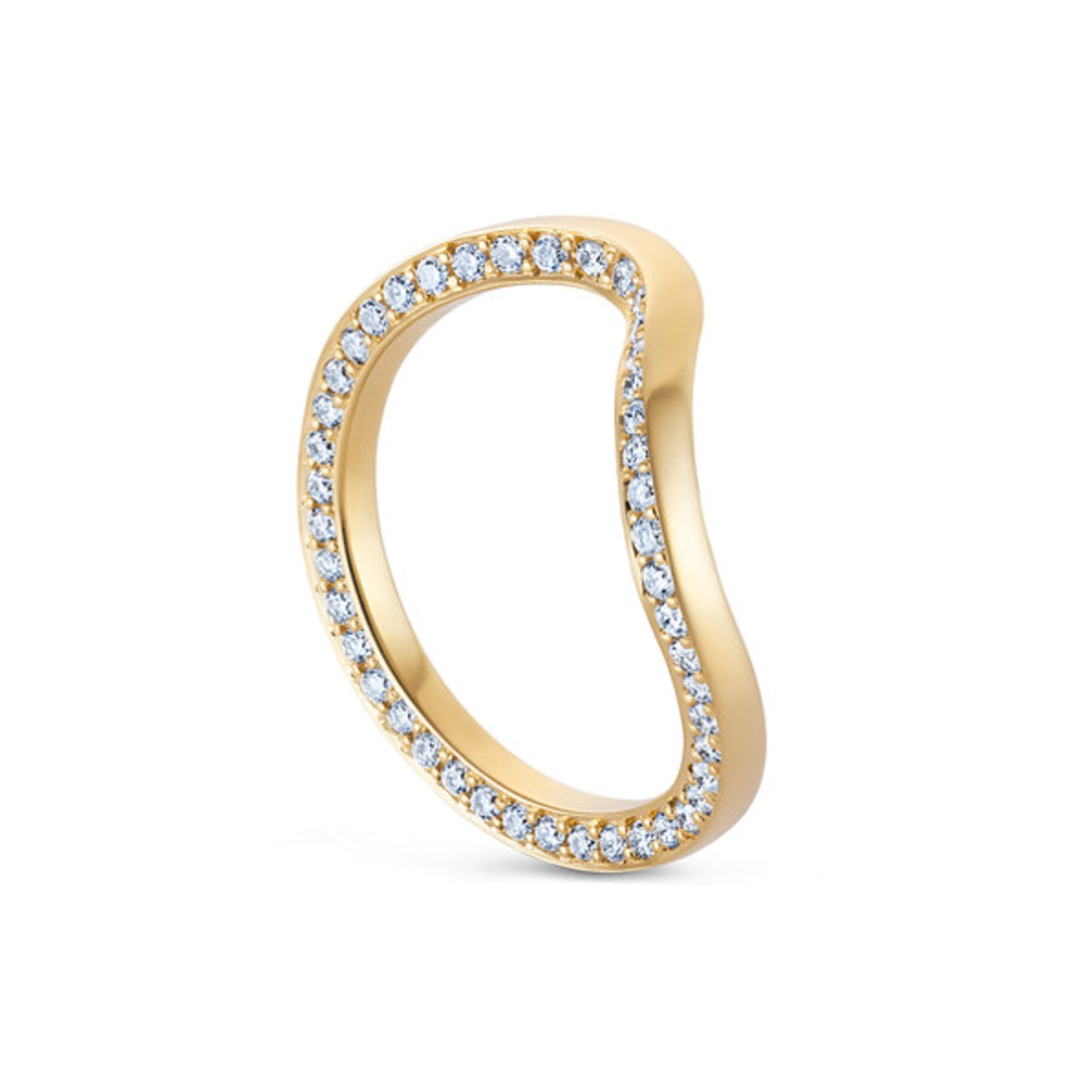 18K Yellow Gold and Diamond Wedding Band