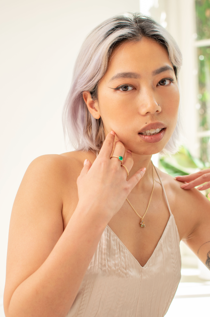 Colombian Emerald Cabochon Ring