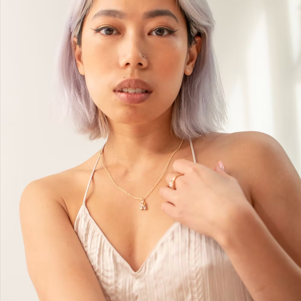 Confetti Pendant with mixed gemstones