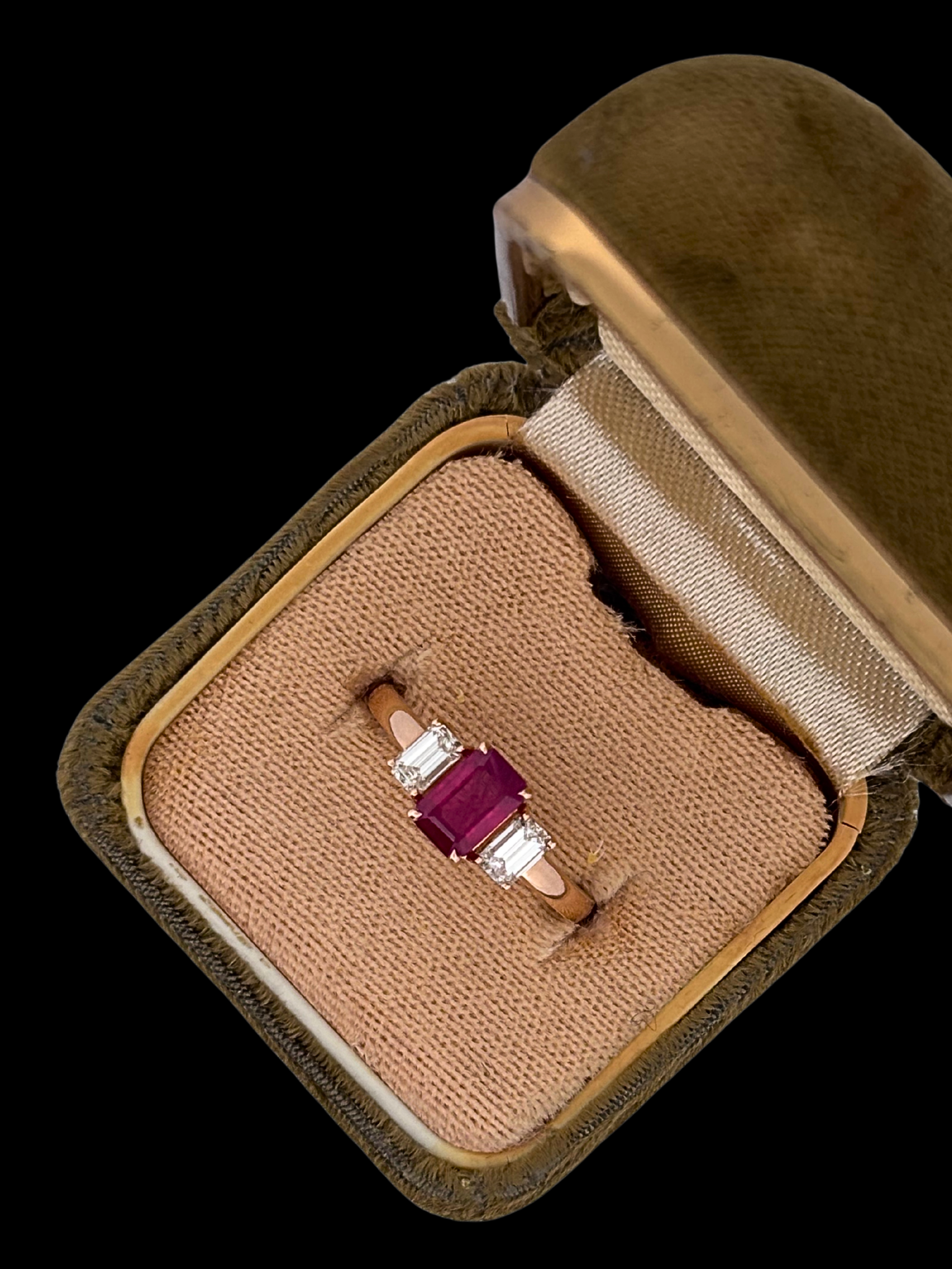 Ruby and Diamond Trilogy Ring