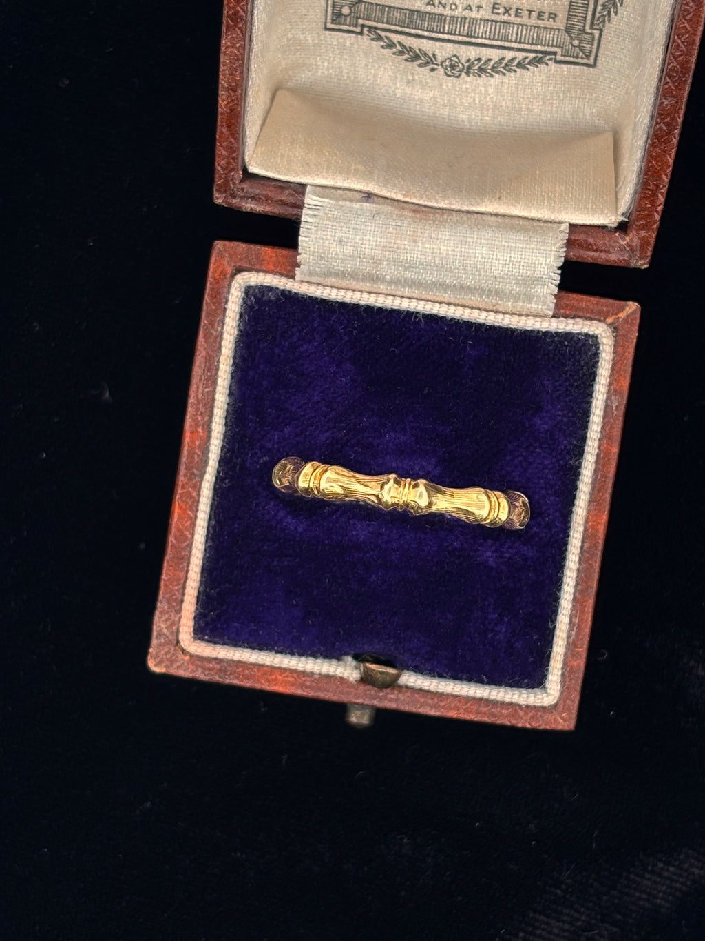 Bamboo Textured Ring 18ct Gold