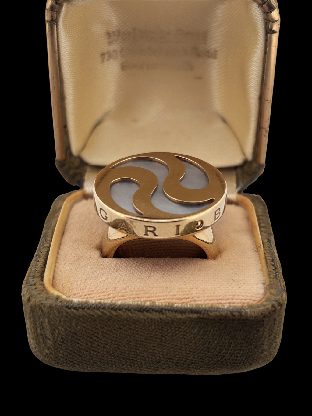 Bulgari Swivel Mother-of Pearl Ring