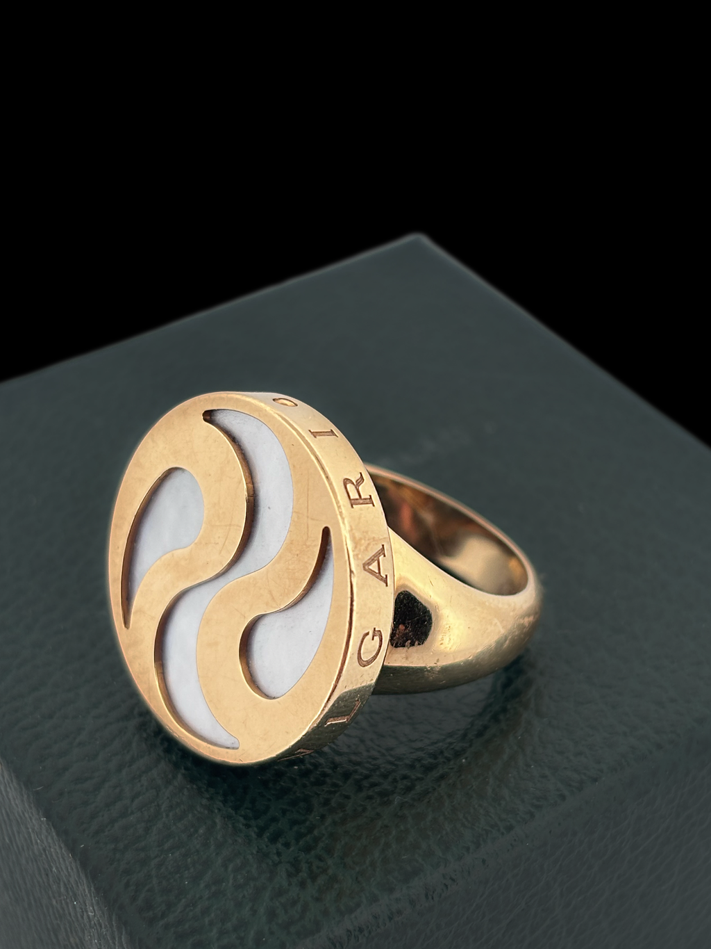 Bulgari Swivel Mother-of Pearl Ring
