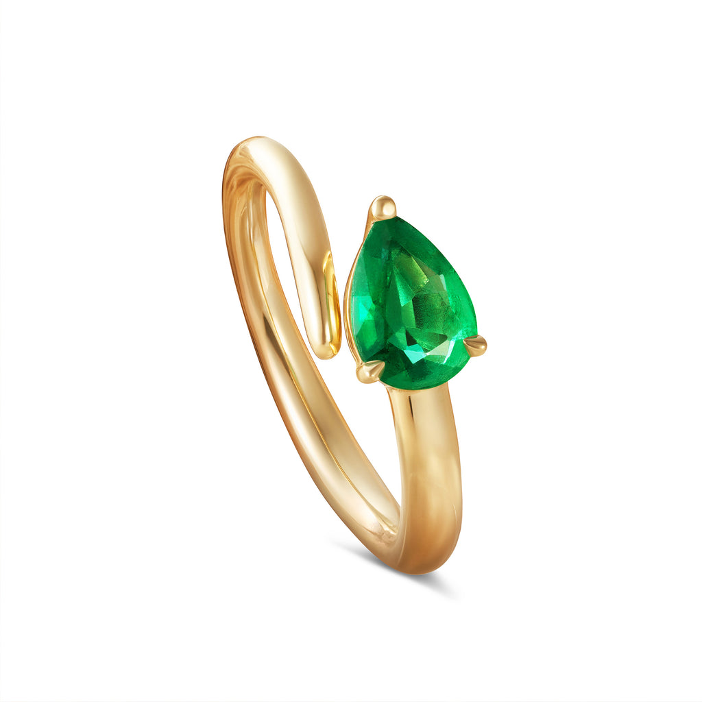 Pear Cut Emerald Ring image 0