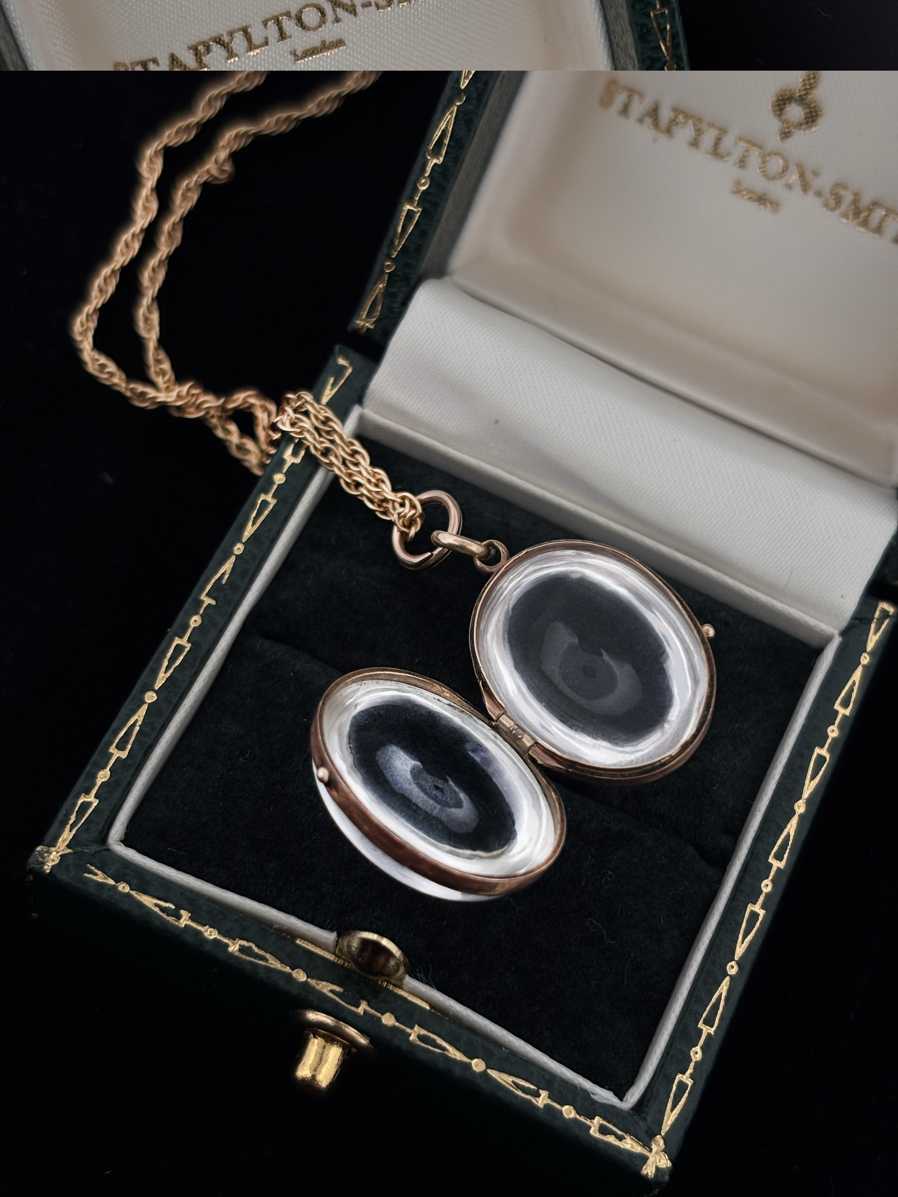 Victorian Antique Rock Crystal & Gold Orb Pendant