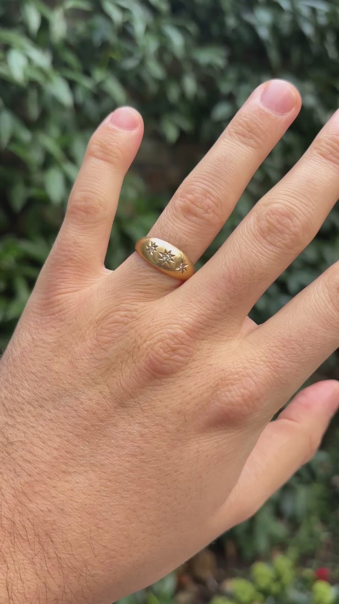 Gypsy Ring 18ct Gold Antique Diamond Ring