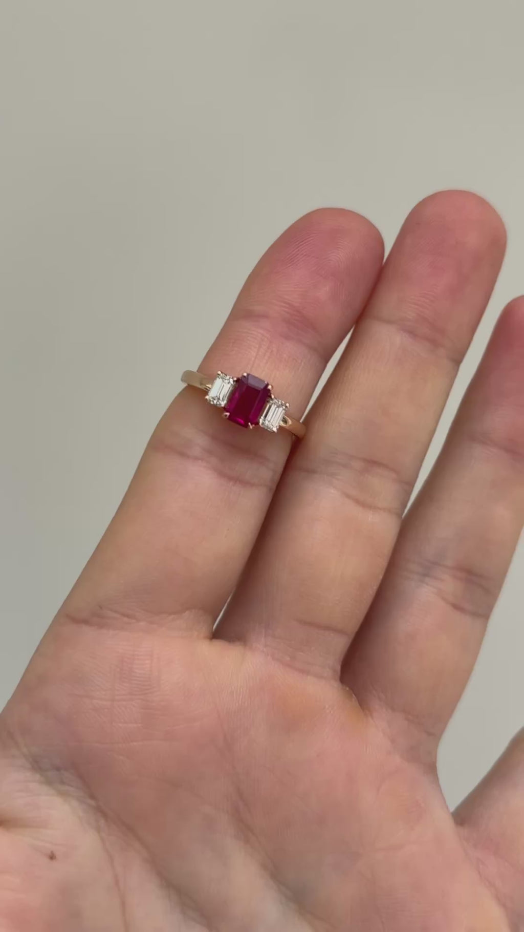 Ruby and Diamond Trilogy Ring