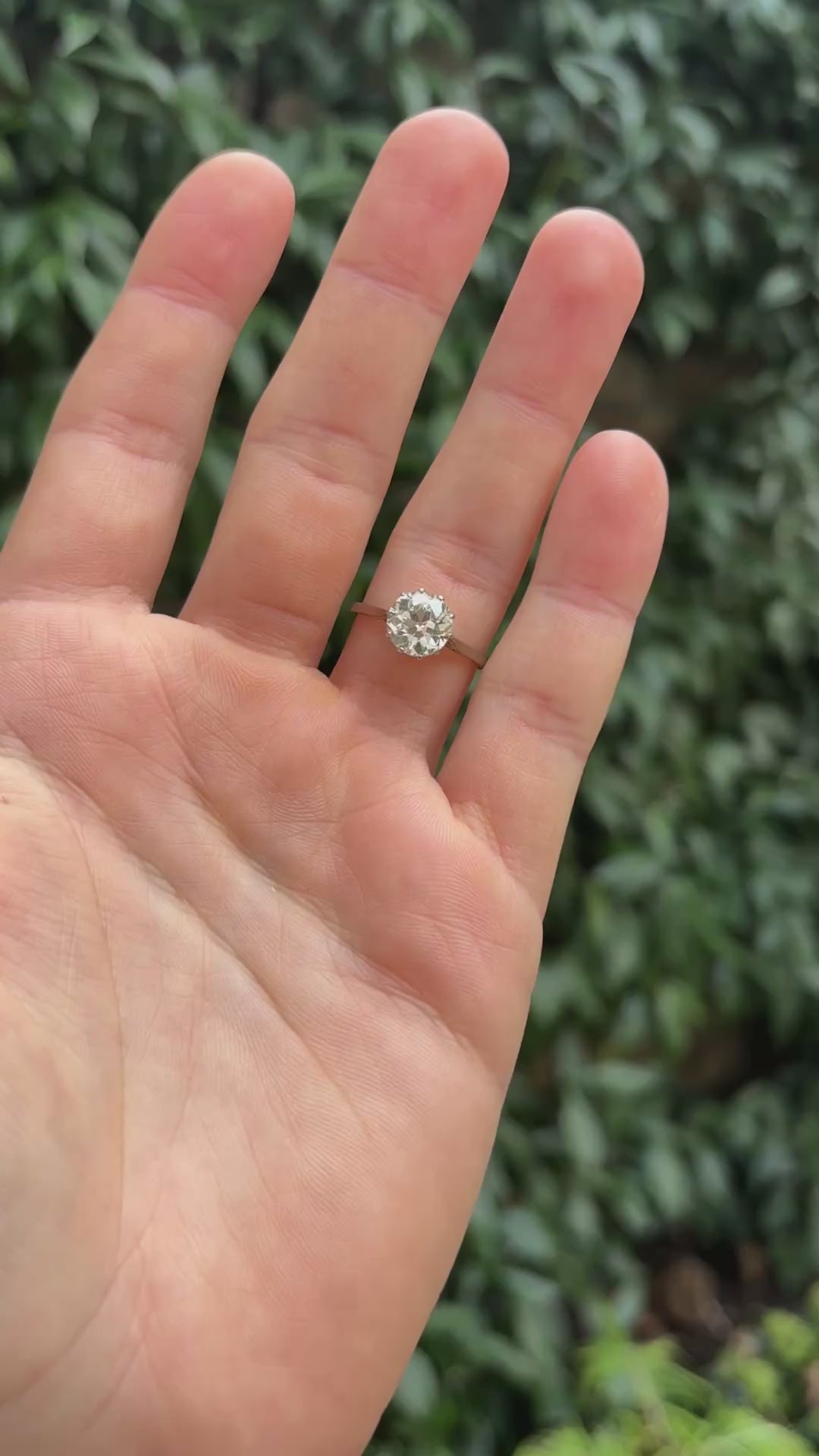 2.1ct Old Cut Diamond Solitaire Ring