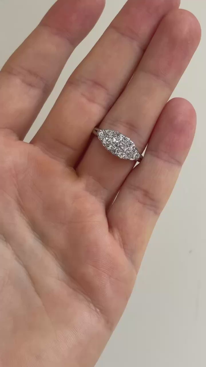 East-West Navette Diamond Ring