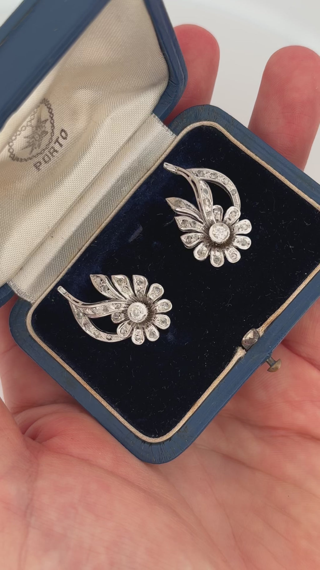 Antique Portuguese 18ct and Diamond Earrings
