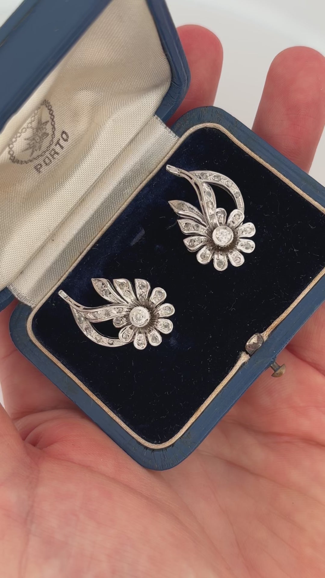 Antique Portuguese 18ct and Diamond Earrings