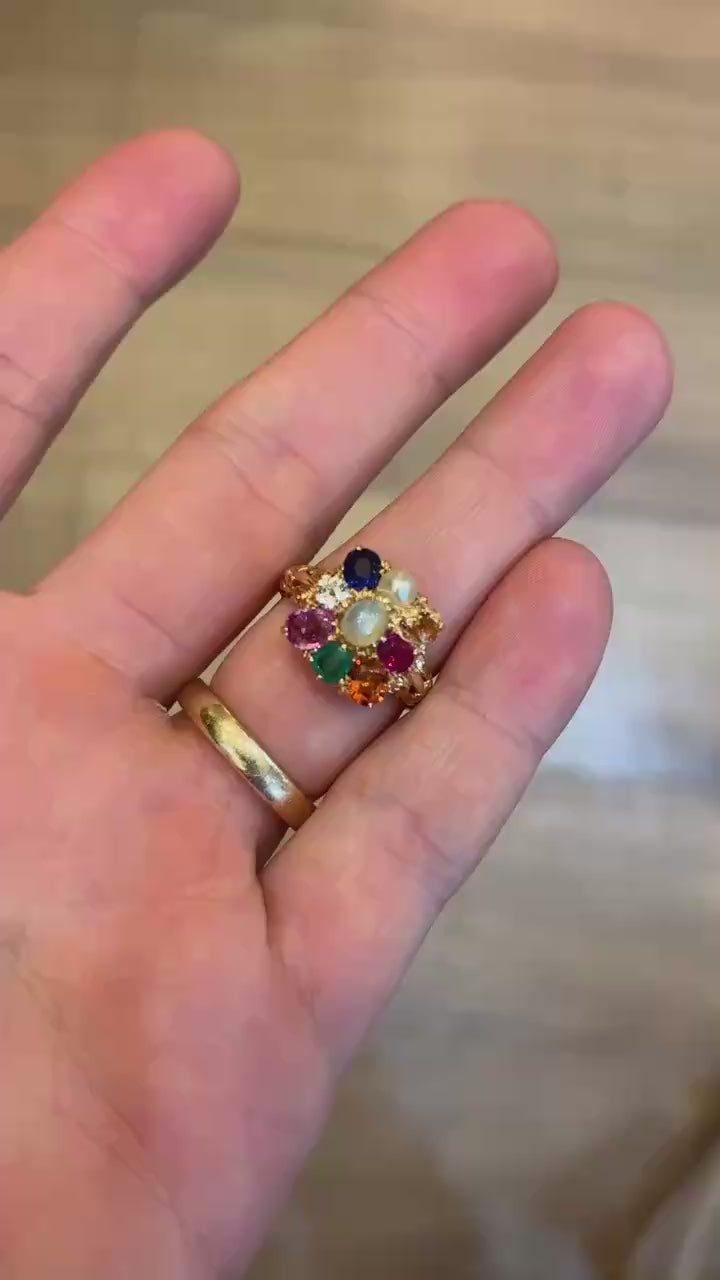 RARE Acrostic Ring Multi-Gemstone Ring