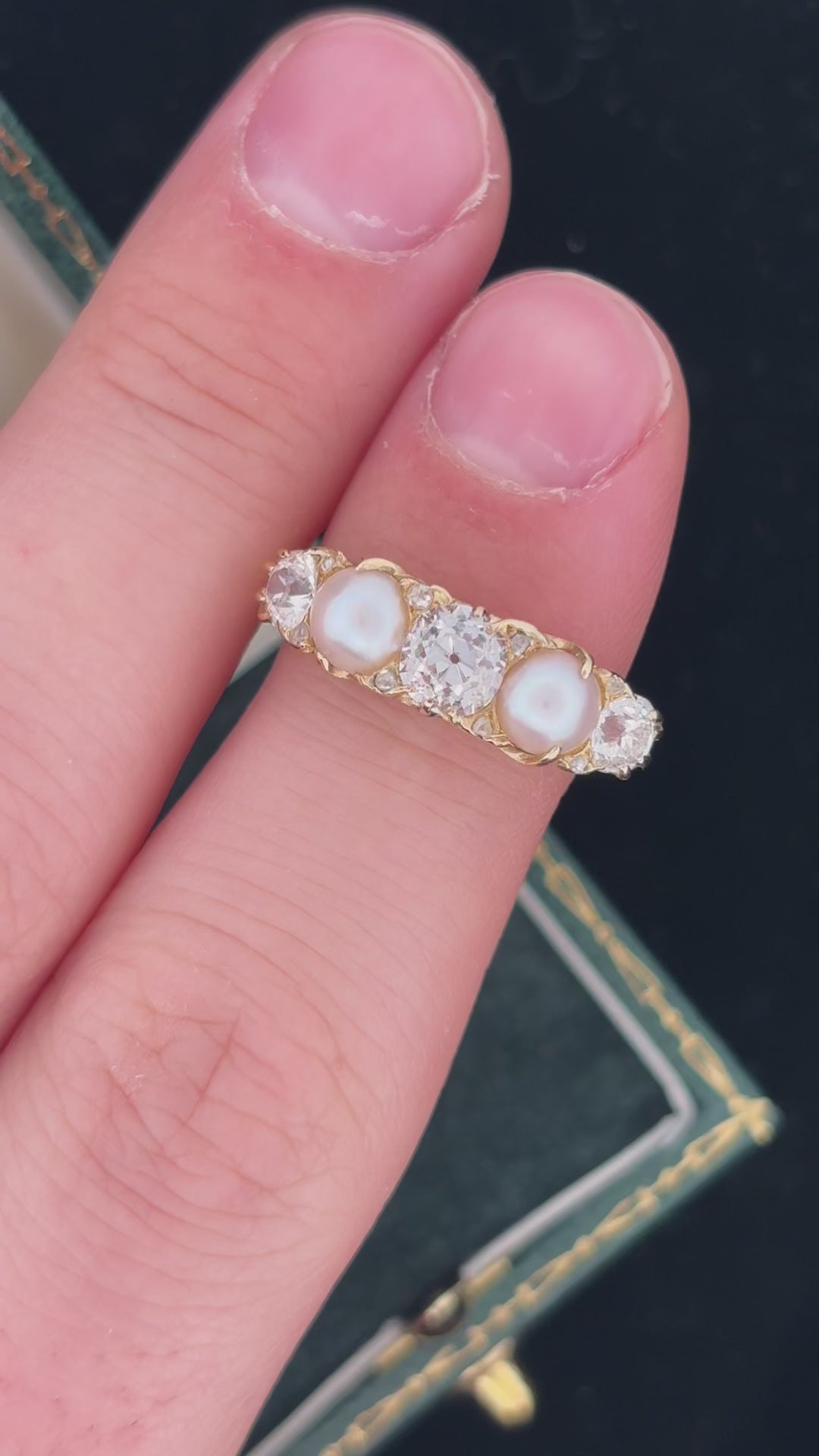 Victorian Pearl & Diamond Ring