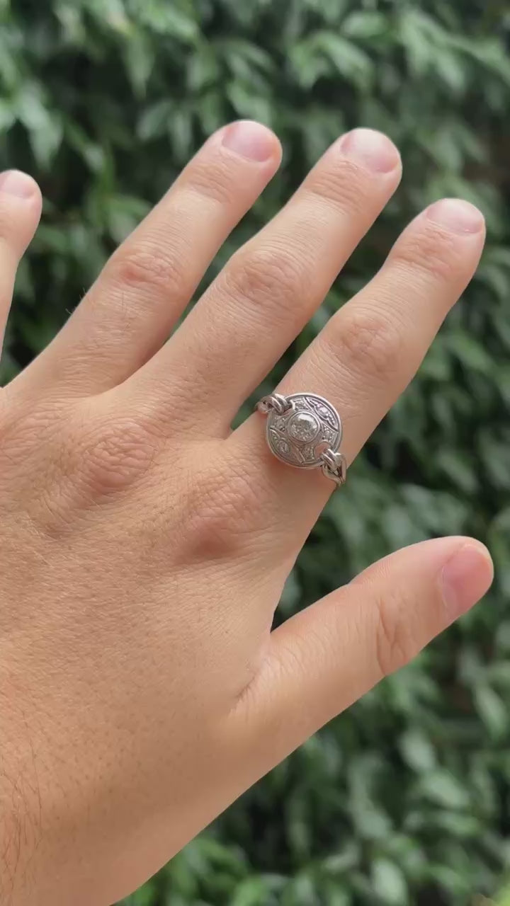 Cocktail Bombe Ring with Old Cut Diamonds