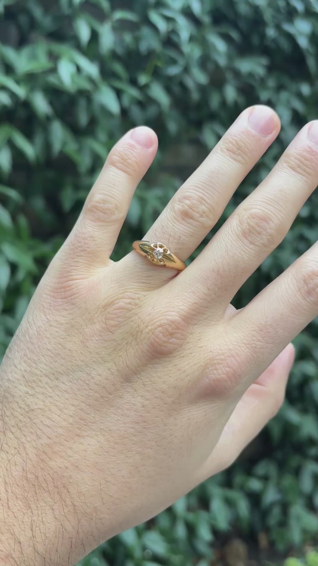 Antique Belcher Diamond Solitaire Ring