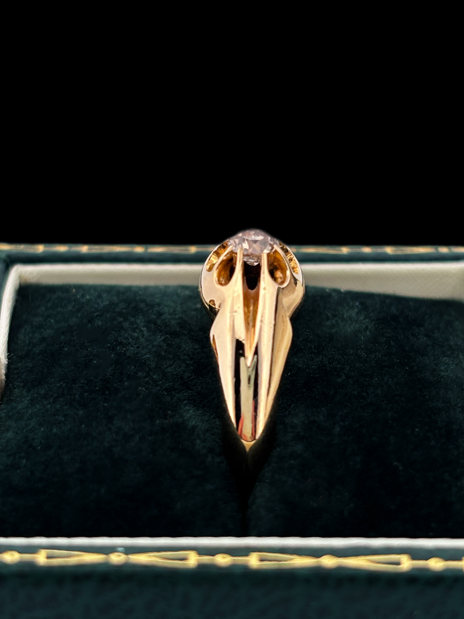 Antique Belcher Diamond Solitaire Ring