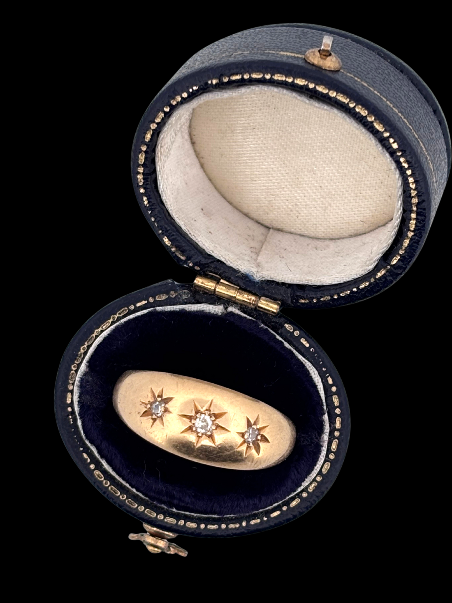 Gypsy Ring 18ct Gold Antique Diamond Ring